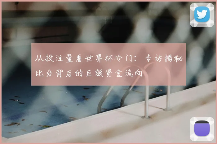 从投注量看世界杯冷门:专访揭秘比分背后的巨额资金流向